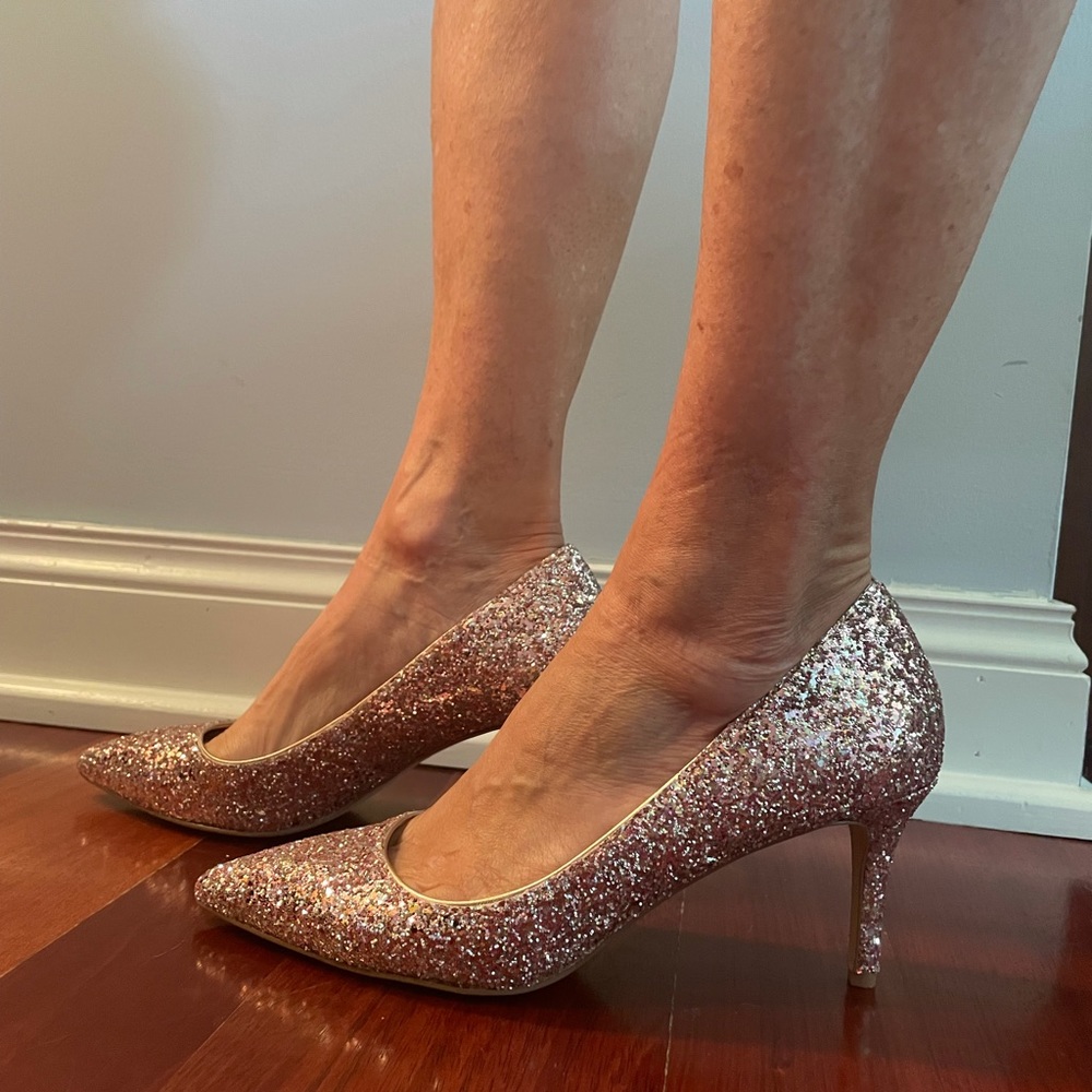 3” “Jewel” Badgley Mischka heels : rose gold